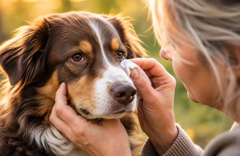 Verklebte Augen beim Hund – wann Augenpflege sinnvoll sein kann
