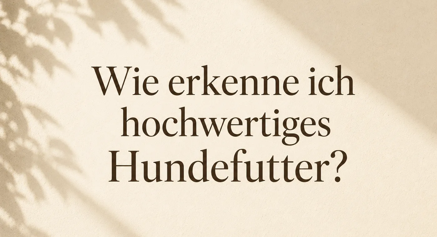 Wie erkenne ich hochwertiges Hundefutter? Schau nicht auf die Vorderseite.