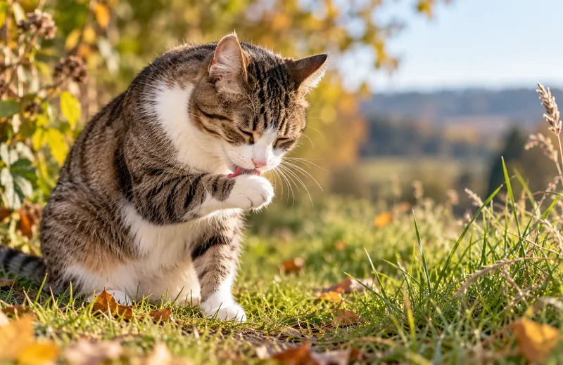Herbstgrasmilben bei der Katze – wenn plötzlich Pfoten und Bauch jucken