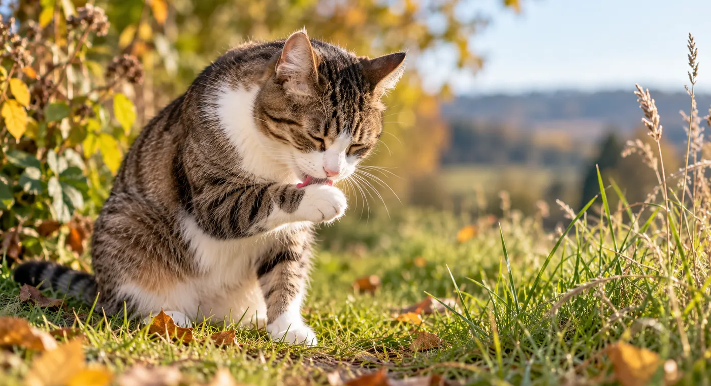 Herbstgrasmilben bei der Katze – wenn plötzlich Pfoten und Bauch jucken