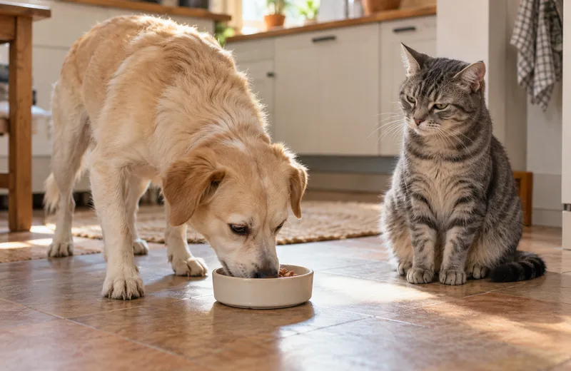 Hund frisst Katzenfutter – ist das gefährlich?