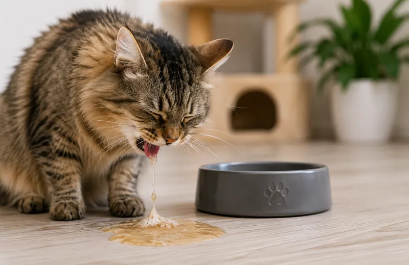Katze erbricht häufig – wann ist es mehr als nur ein Haarballen?