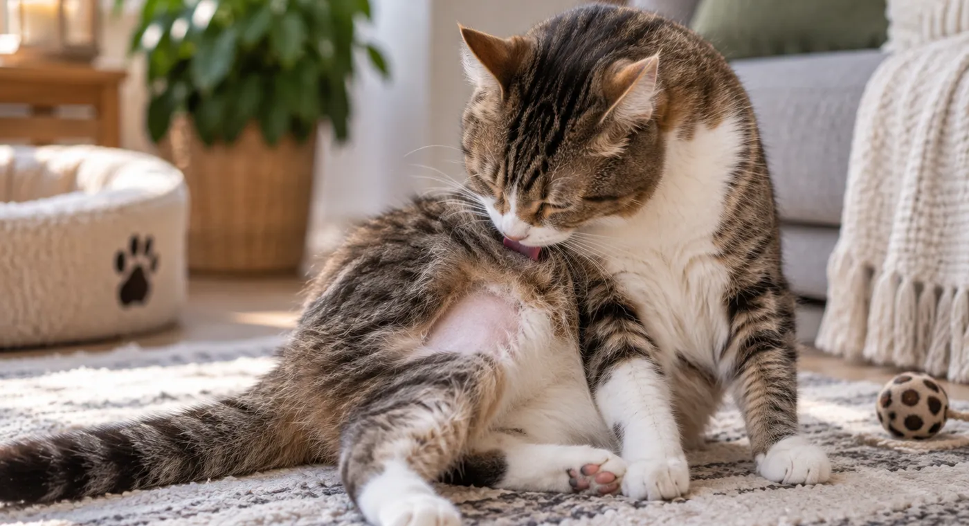 Katze leckt sich kahl – wenn Putzen nicht mehr normal ist