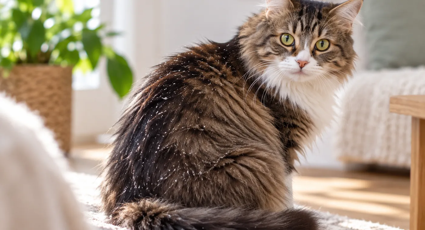 Katze hat Schuppen und stumpfes Fell – was steckt dahinter?