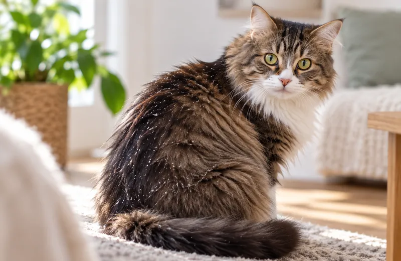 Katze hat Schuppen und stumpfes Fell – was steckt dahinter?