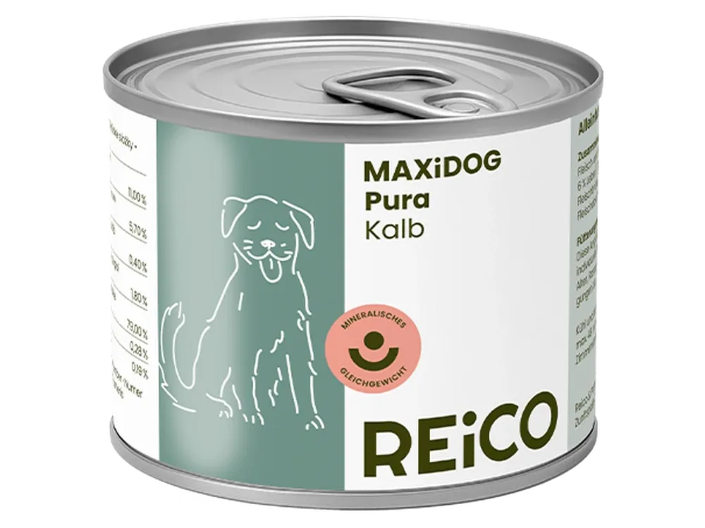 MAXiDOG Pura Kalb – offizielles REiCO Produktmotiv, freigestellt auf transparentem Hintergrund.