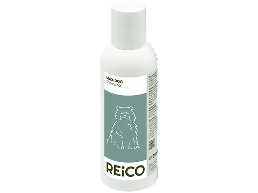 MAXiDOG Shampoo, 200 ml – offizielles REiCO Produktmotiv, freigestellt auf transparentem Hintergrund.