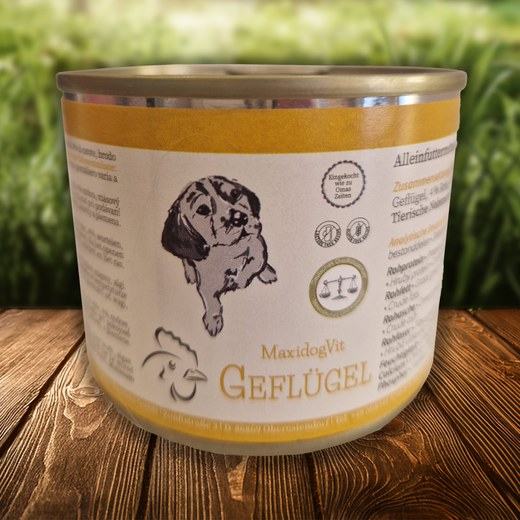 MaxiDogVit Geflügel – Nassfutter für Hunde