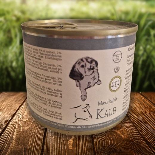 MaxiDogVit Kalb – Nassfutter für Hunde