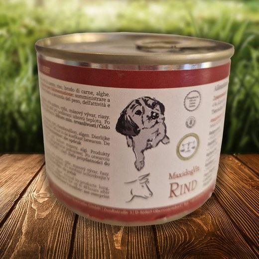MaxiDogVit Rind – Nassfutter für Hunde