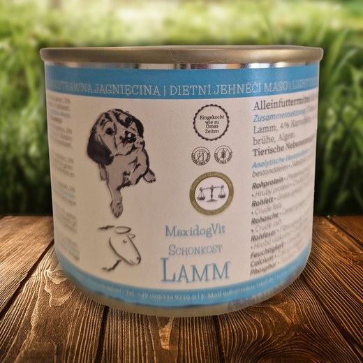 MaxiDogVit Schonkost Lamm – Nassfutter für Hunde