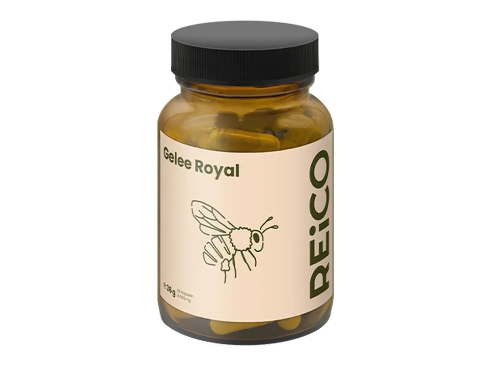 REiCO Gelee Royal, 60 Stück – offizielles REiCO Produktmotiv, freigestellt auf transparentem Hintergrund.